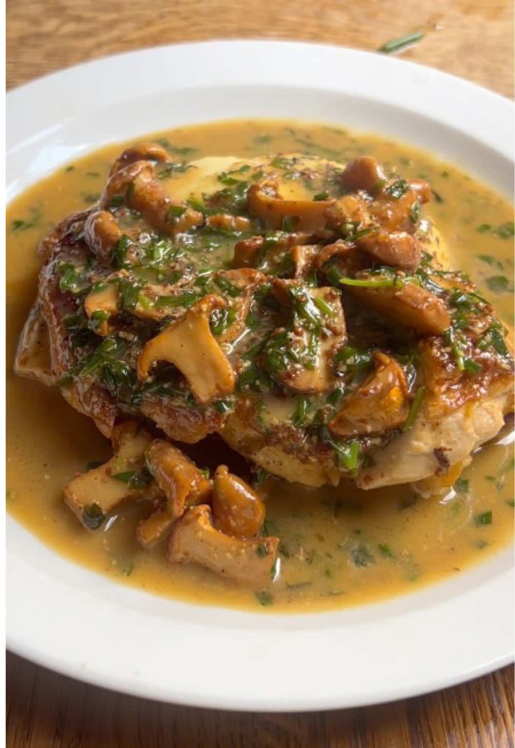 Pan-fried Chicken with Girolle Mushrooms